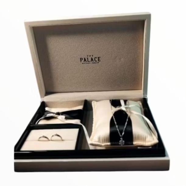 sale box/kotak perhiasan wedding ring the palace jewellery cocok untuk hantaran/gift, seserahan, new