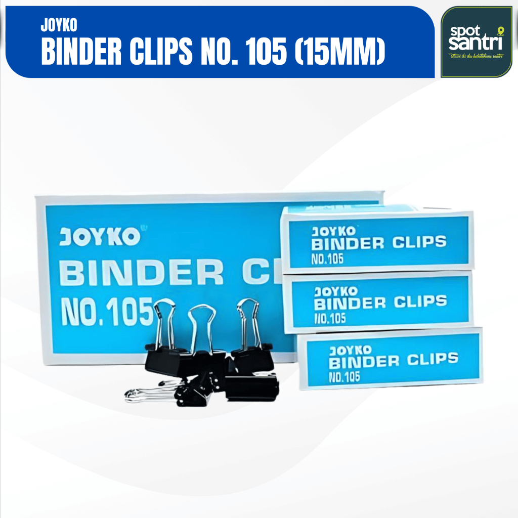 

Binder Clips Joyko NO 105 | Klip Penjepit Kertas (Paling Kecil) [BOX/12PCS]