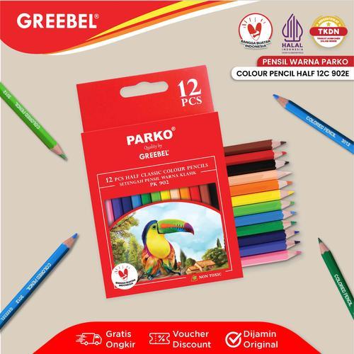 

PARKO Pensil Warna 12 Warna / Classic Color (12 HALF 902E) / Colored Pencil / Warna Lebih Nyata