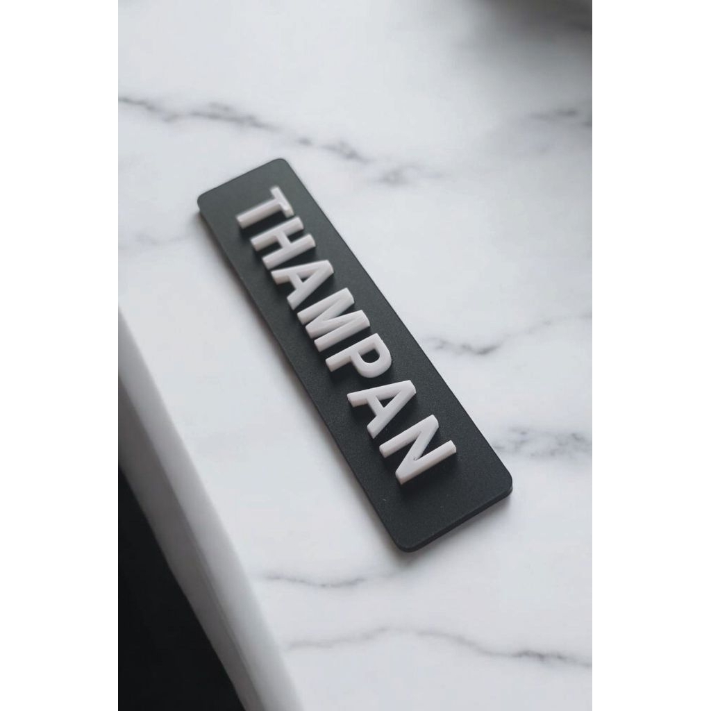 

Name Tag Papan Nama Dada Model timbul 3D