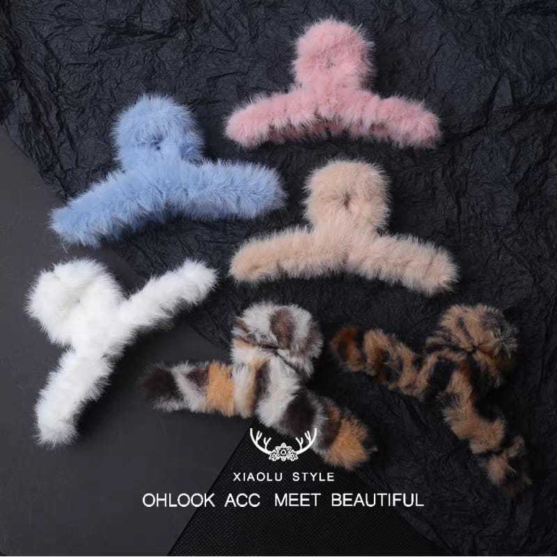 BELLA | JEDAI BULU LEOPARD JEPITAN RAMBUT MODEL BULU MOTIF MACAN JEPIT JEDAI RAMBUT SALON KOREA BULU