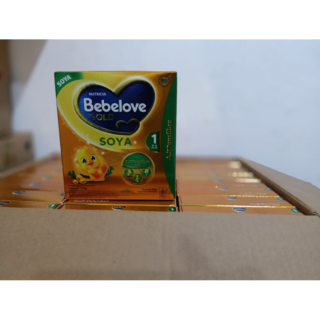 Bebelove Gold Soya 1 isi 170g usia 0-6 bulan  exp 2026 susu formula bayi utk  alergi susu sapi dan d