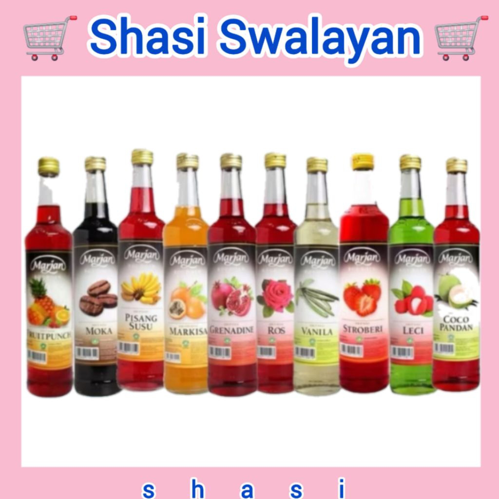 

MARJAN Boudoin Sirup 460 Ml - Syrup Melon/ Cocopandan/ Moka/ Vanila/ Leci/ Lemon/ Grenadine/ Rose/ Pisang Susu/ Markisa