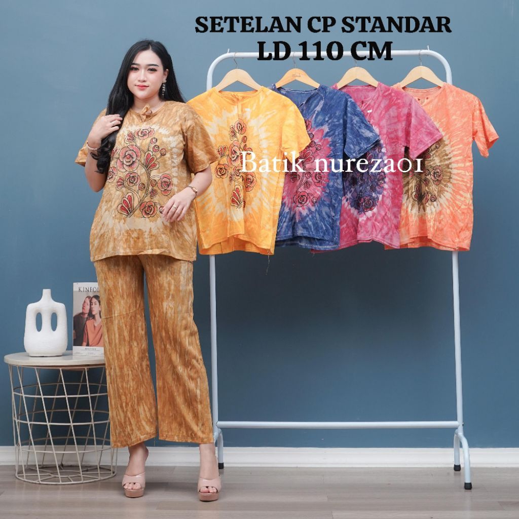 SETELAN CP KAOS ABSTRAK WANITA LD 110 CM // SETELAN CP BAHAN KAOS // SETELAN CP LENGAN PENDEK // SET