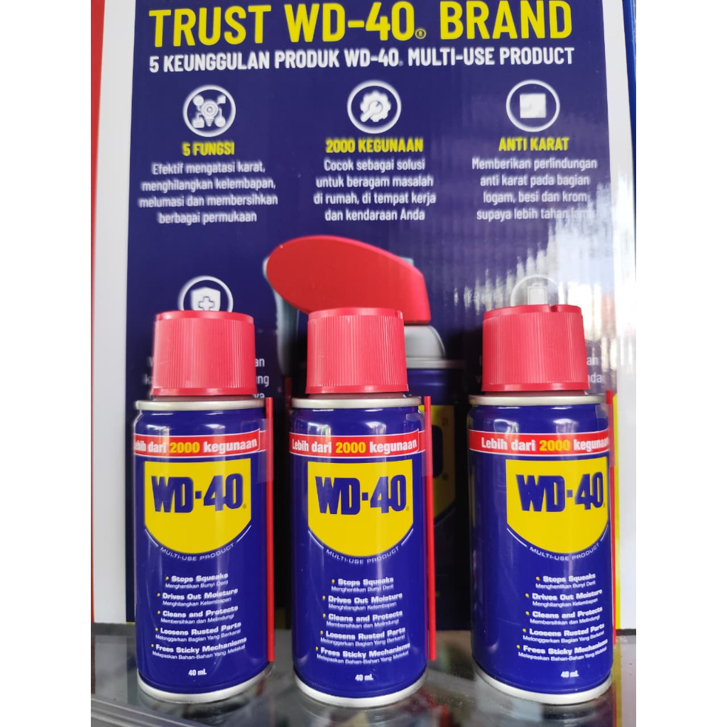 WD-40 Pelumas Anti Karat Serbaguna Kemasan 40 ML dan 120ML