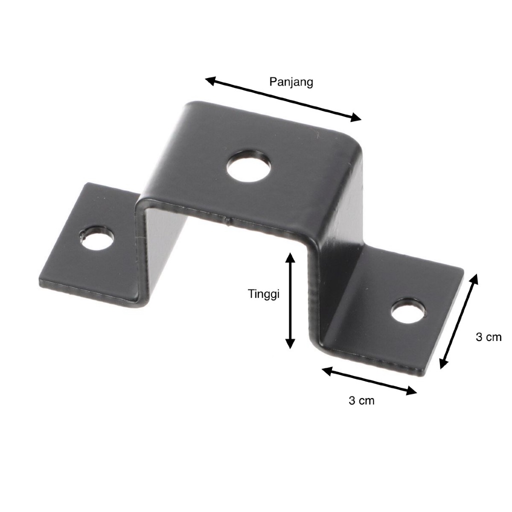 all size klem besi hollow / klem holo / klem besi kotak semua ukuran / aksesoris kanopi / klem kayu 