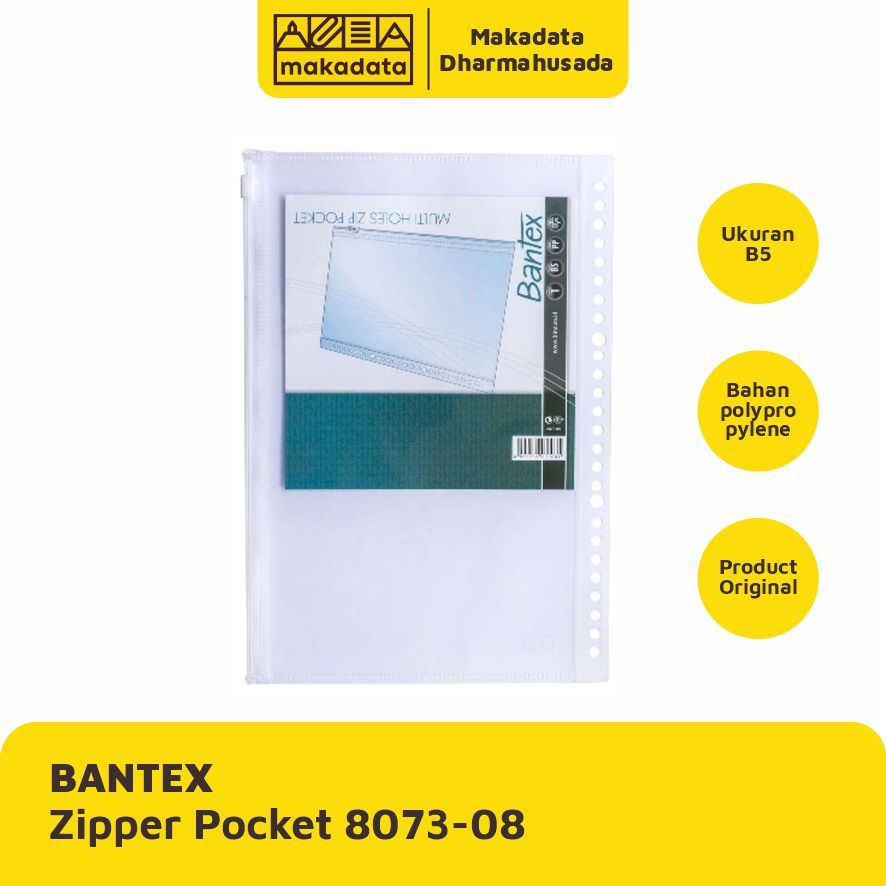 

ZIP POCKET FOR MULTIRING BINDER BANTEX B5 8073-08 (1 PCS)