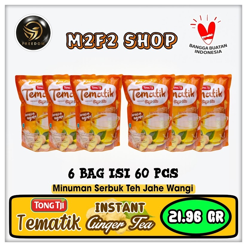 

Teh Bubuk Tong Tji Tematik Rasa Jahe Wangi | Ginger Tea Bag - 21,96 gr (Kemasan 6 Pouch)
