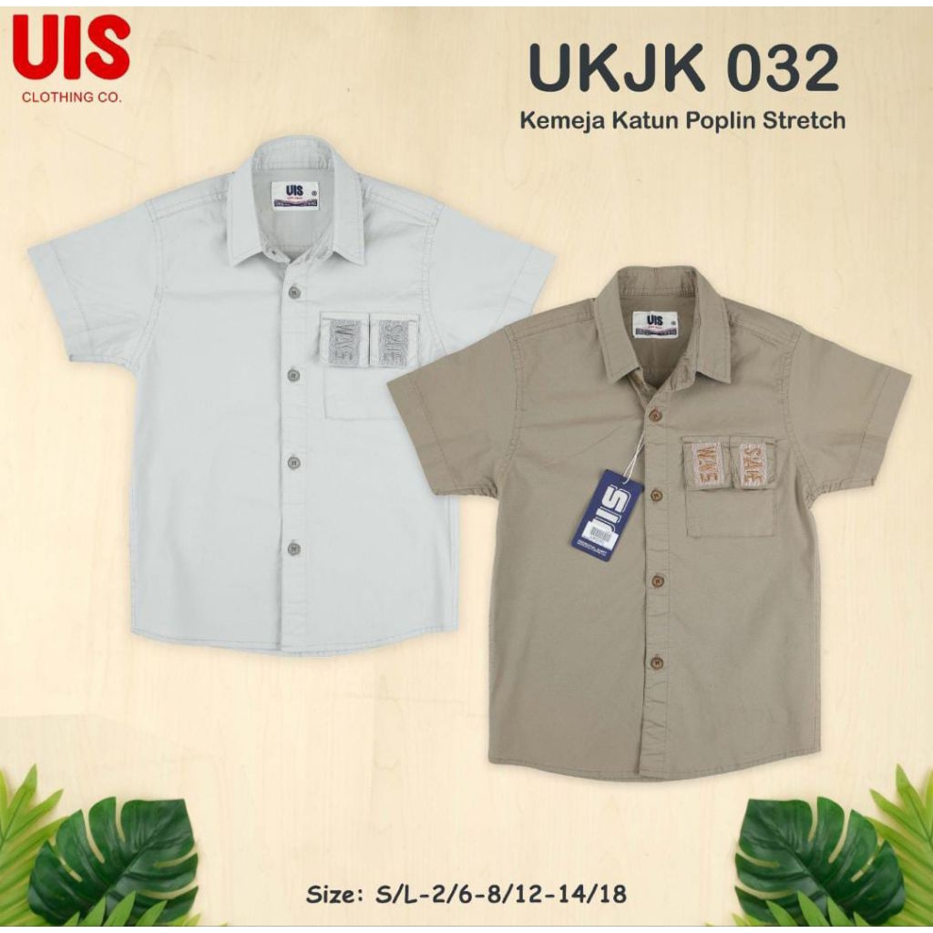 KEMEJA PENDEK ANAK UIS// KEMEJA POLOS// KEMEJA ANAK KATUN// KEMEJA ABU// KEMEJA COKLAT//