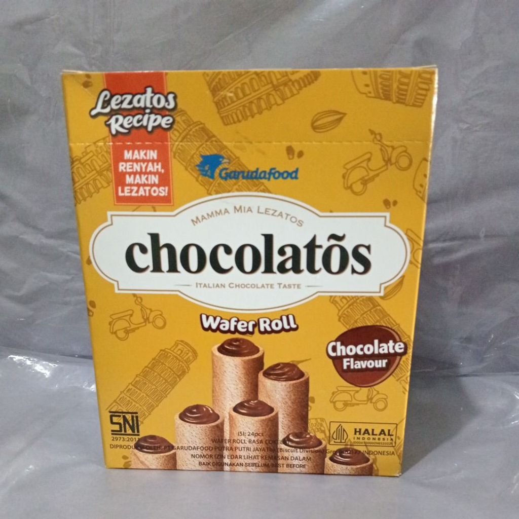 

Chocolatos Wafer Roll Chocolate Flavour Isi 24