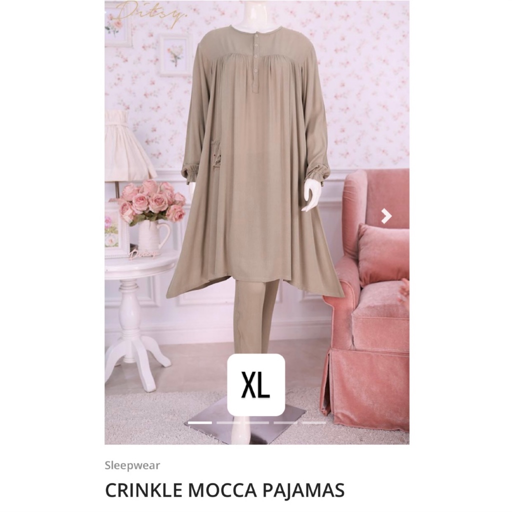 [WAJIB BACA DESKRIPSI SEBELUM CHECKOUT] NEW || DITSY TERBARU || DITSY READY STOCK || CRINCKLE MOCCA 