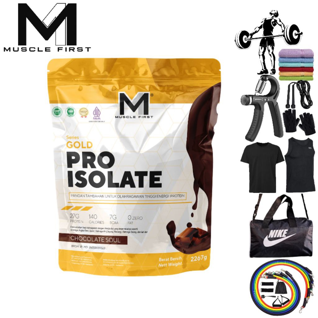 MuscleFirst - Pro Isolate 5lbs 2.2kg Whey Protein Isolate Susu cutting / Diet  Suplemen M1