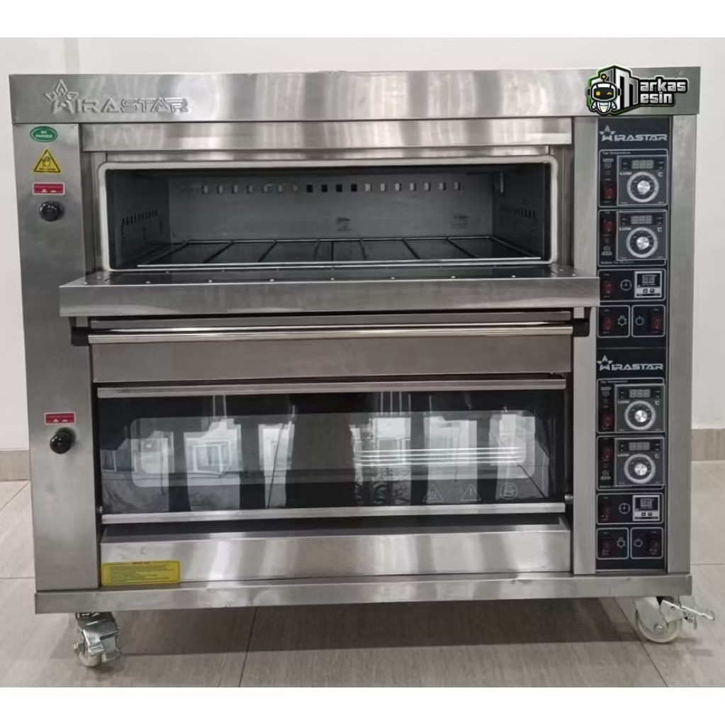 Oven Gas Deck Wirastar 4 tray 2 deck Second Tapi Seperti Baru