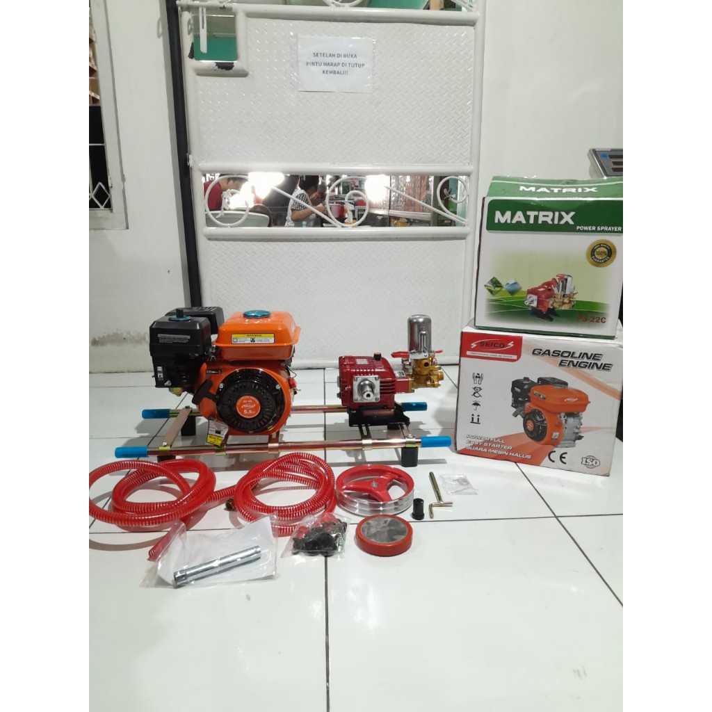 Mesin Steam Sanchin MATRIX PS-22C + Engine SEICO GX160 + Selang, Stik, KOMPLIT