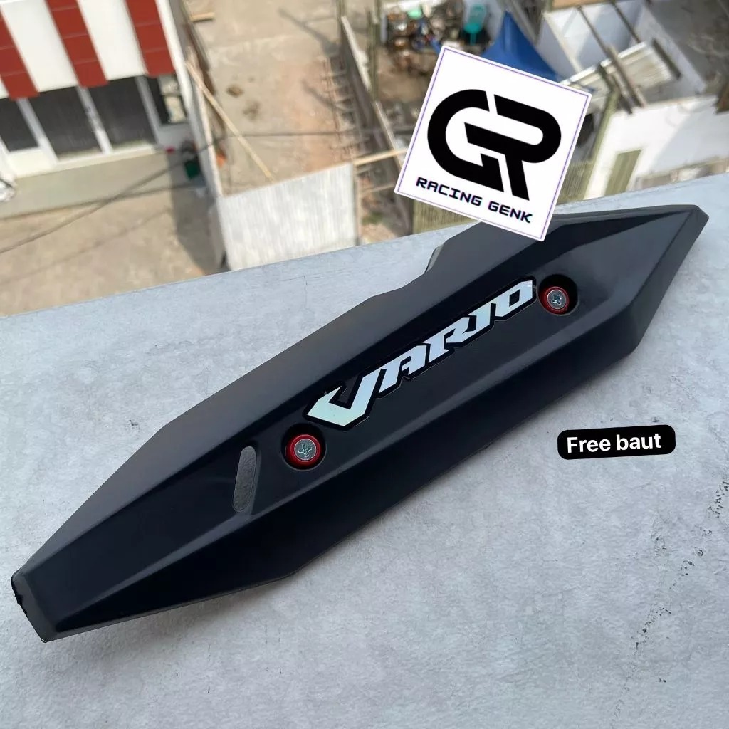 VARIASI Cover Tameng Tutup Knalpot Vario 125 150 LED 2018 - 2023 Vario 125 FREE BAUT