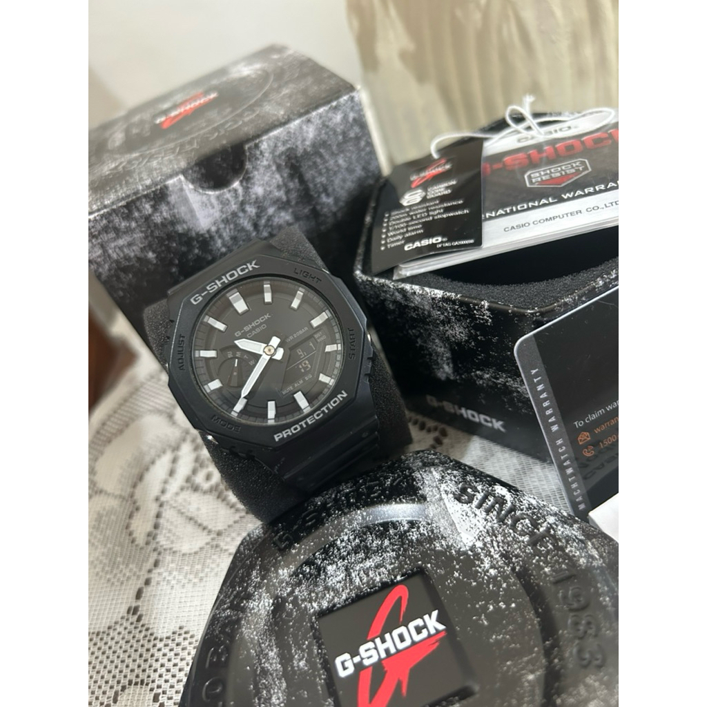 PreLoved CASIO G-Shock GA 2100 45mm Mens Watch Black Water Resist 20Bar