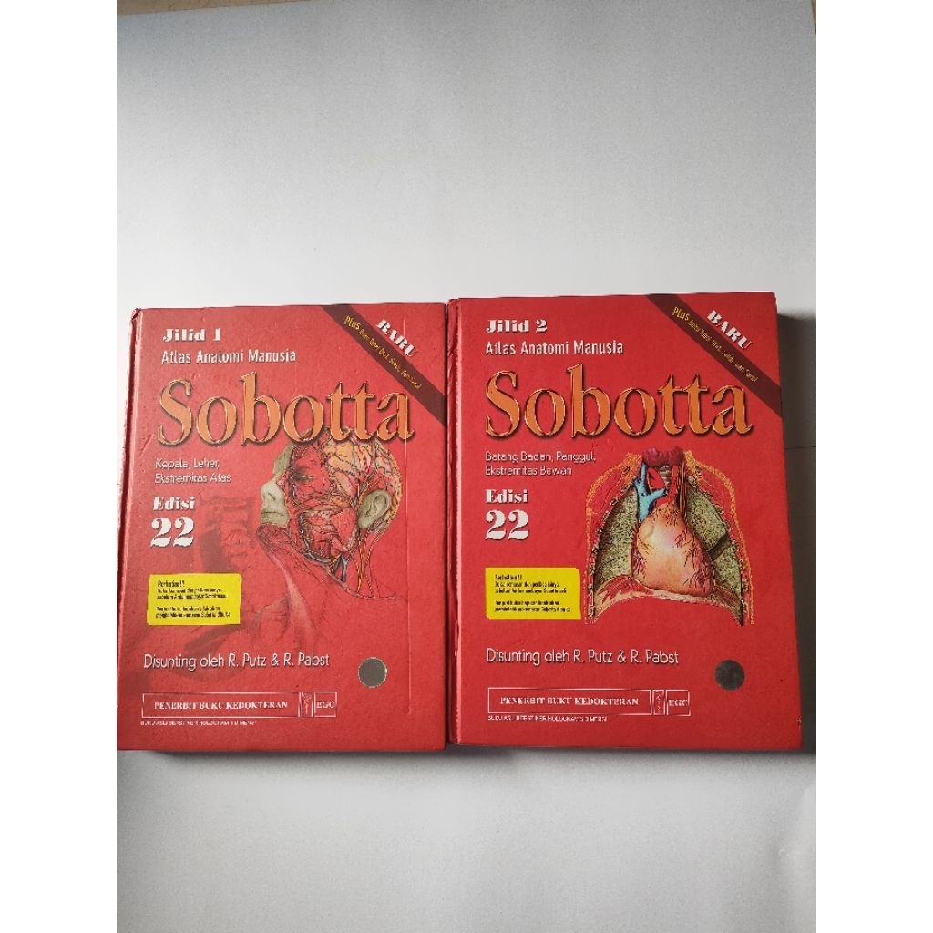 ORIGINAL BUKU  ATLAS ANATOMI MANUSIA SOBOTTA JILID 1 DAN 2 EDISI 22 HARD COVER