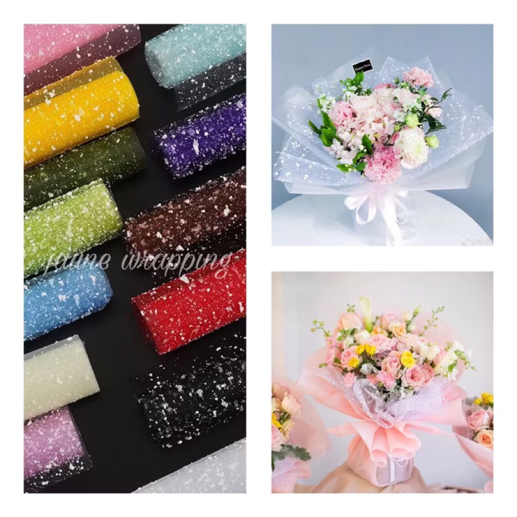 

[1ROLL/4YARD] JLA Snow Mesh Flower Wrapping Paper / Kertas Salju Buket Bunga
