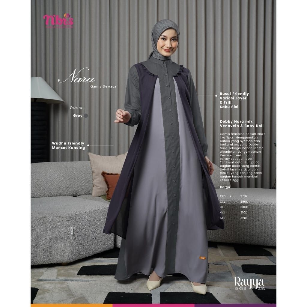 GAMIS NIBRAS NARA GAMIS GREY & NARA GAMIS TERRACOTA