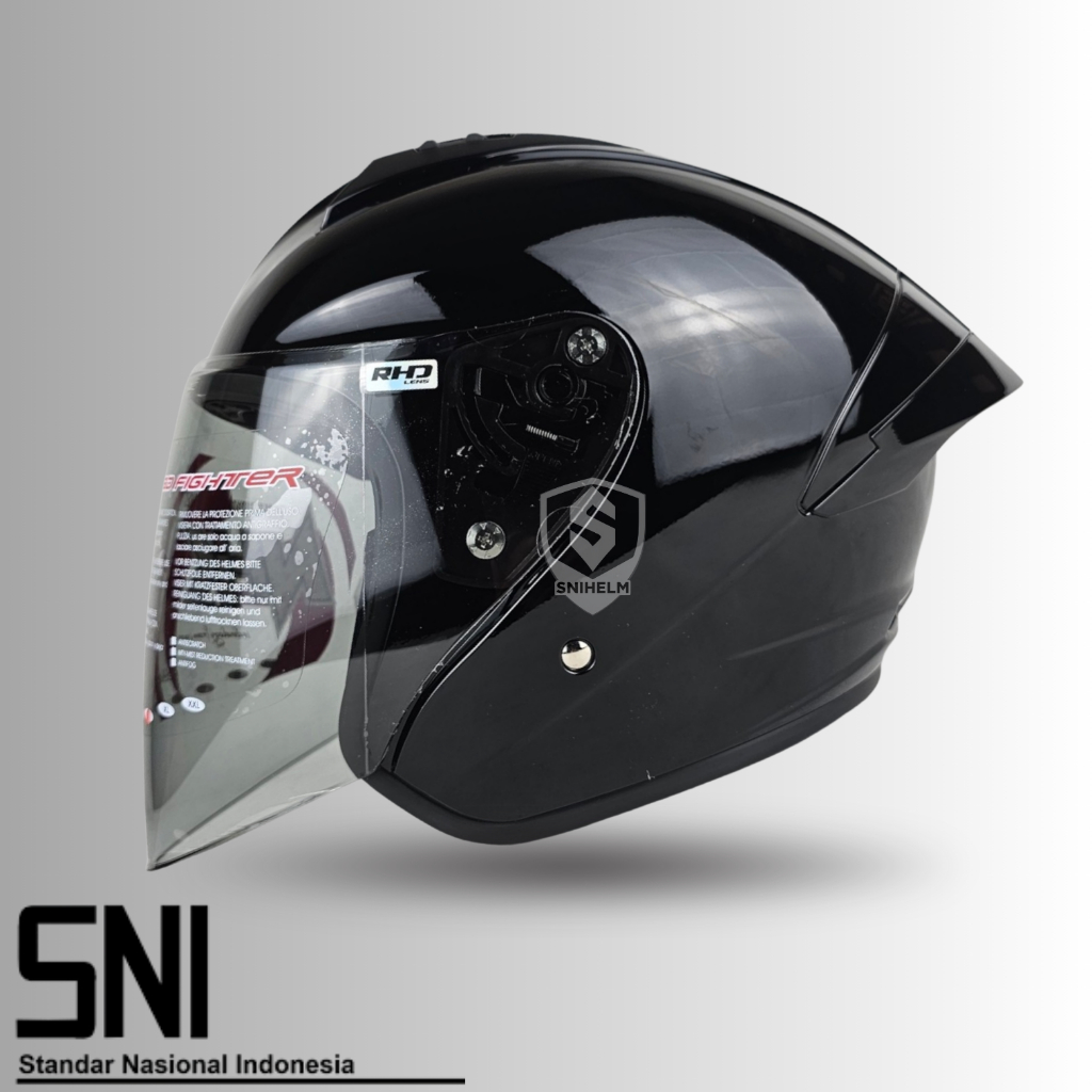 NHK N1 MAX SOLID BLACK GLOSSY / Helm NHK N1 Max