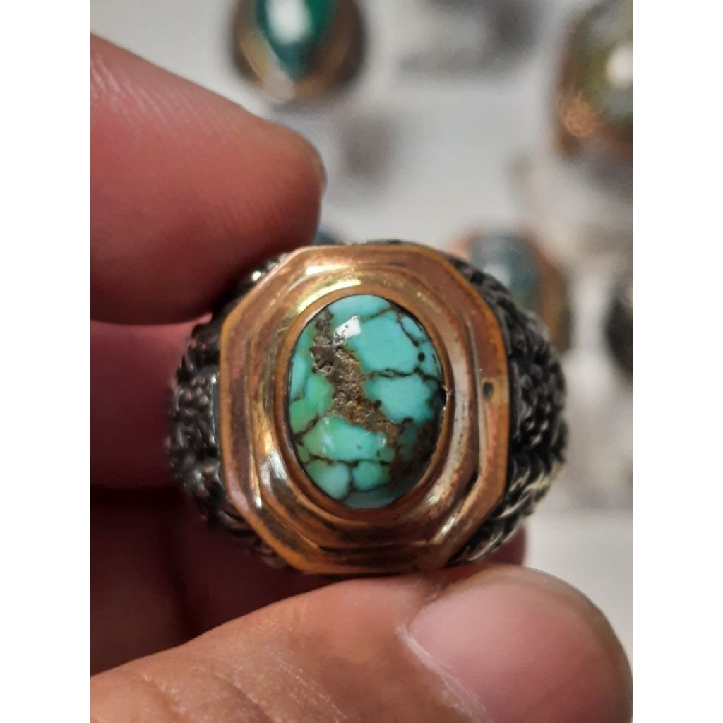 Batu pirus persia mini lawas nyeplok istimewah