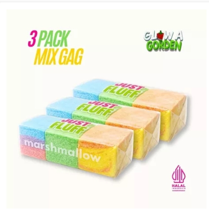 

3 Pack Marshmallow JustFluff [BEBAS PILIH] [9 KOTAK] [HALAL] Gourmet Marshmallow JustFluff [3 PACK]