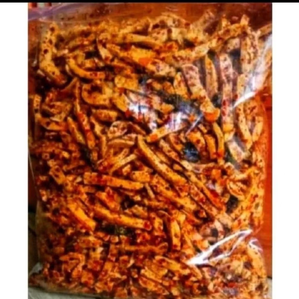 

Basreng Stik PEDAS Daun Jeruk 1 kg /Seblak basreng pedas
