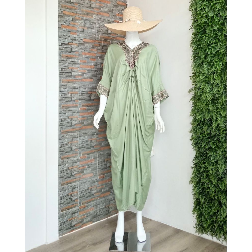 Kaftan Gamis Kaftan Busui Friendly / Bahan Rayon Premium / Kaftan Motif Dan Polos