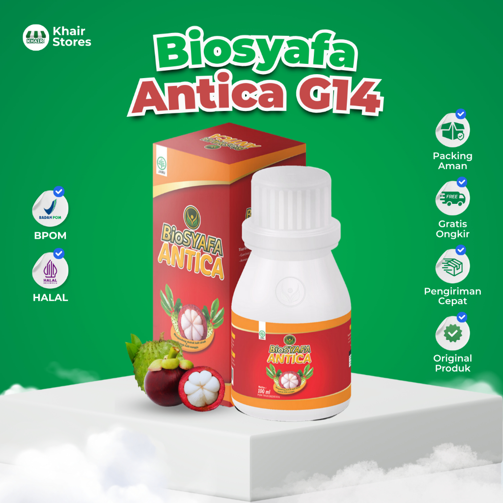 Biosyafa Antica Probiotik G14 untuk Terapi Penderita Kanker 100ml| BPOM & HALAL