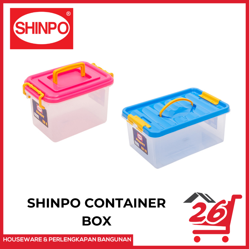 SHINPO Container Box Plastik / Storage Box Multifungsi / Box Penyimpanan CB 8 CB 10 CB 15 CB 25 CB