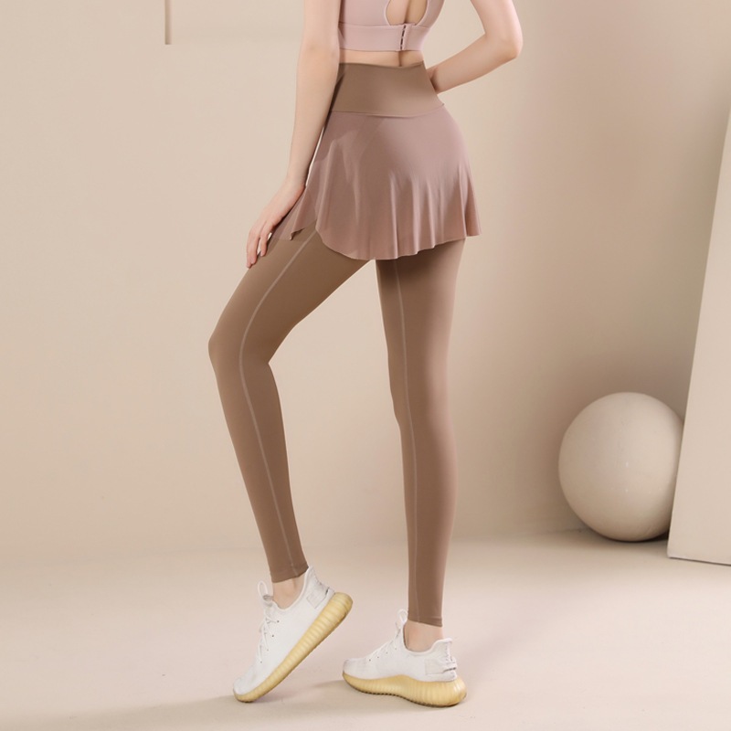 Celana Legging Rok Olahraga Wanita Celana Panjang Wanita Gym Yoga Senam Padel Tenis Bulutangkis LQ67