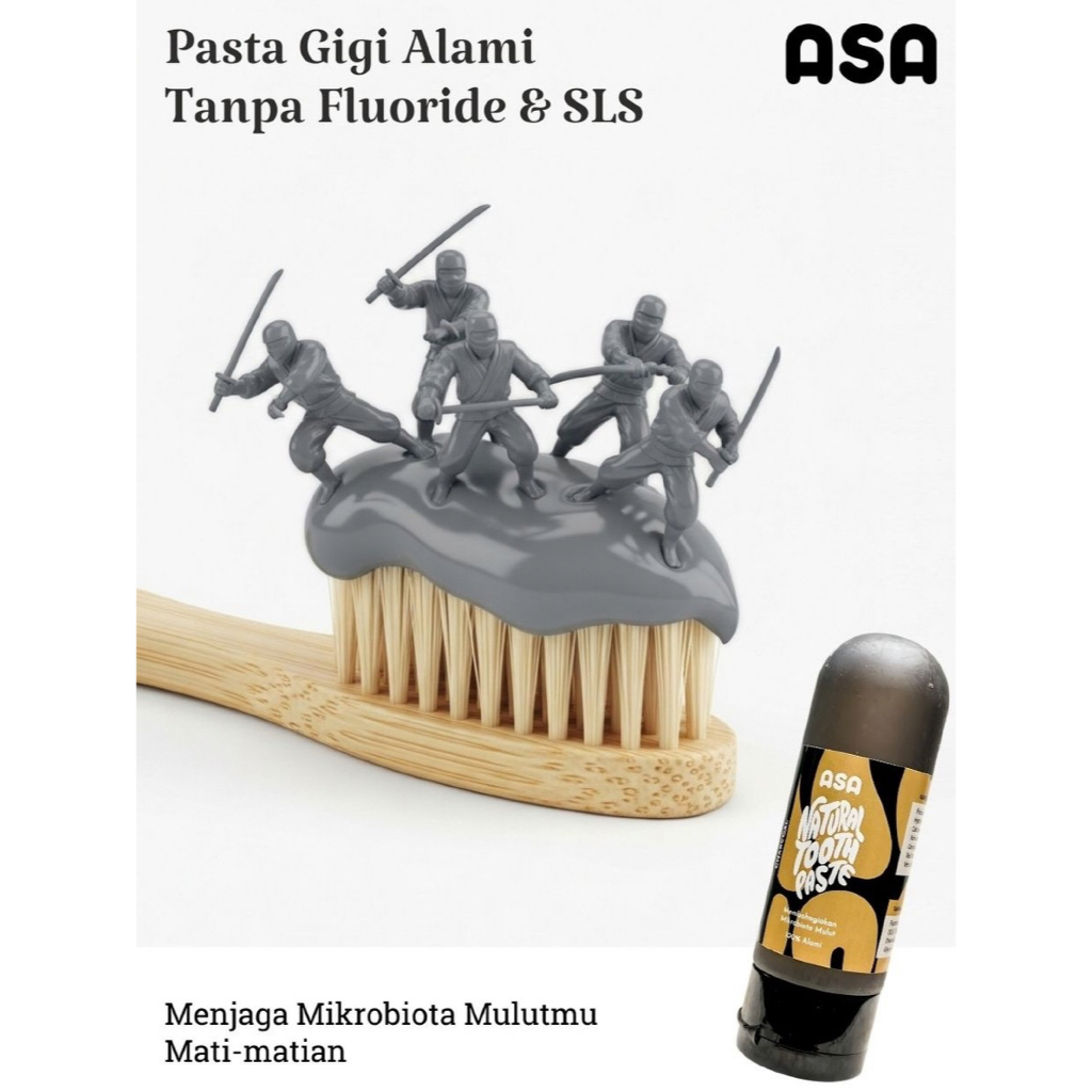 ASA Pasta Gigi Probiotik + VCO • Natural Whitening • Anti Sariawan • Tanpa Fluoride & SLS