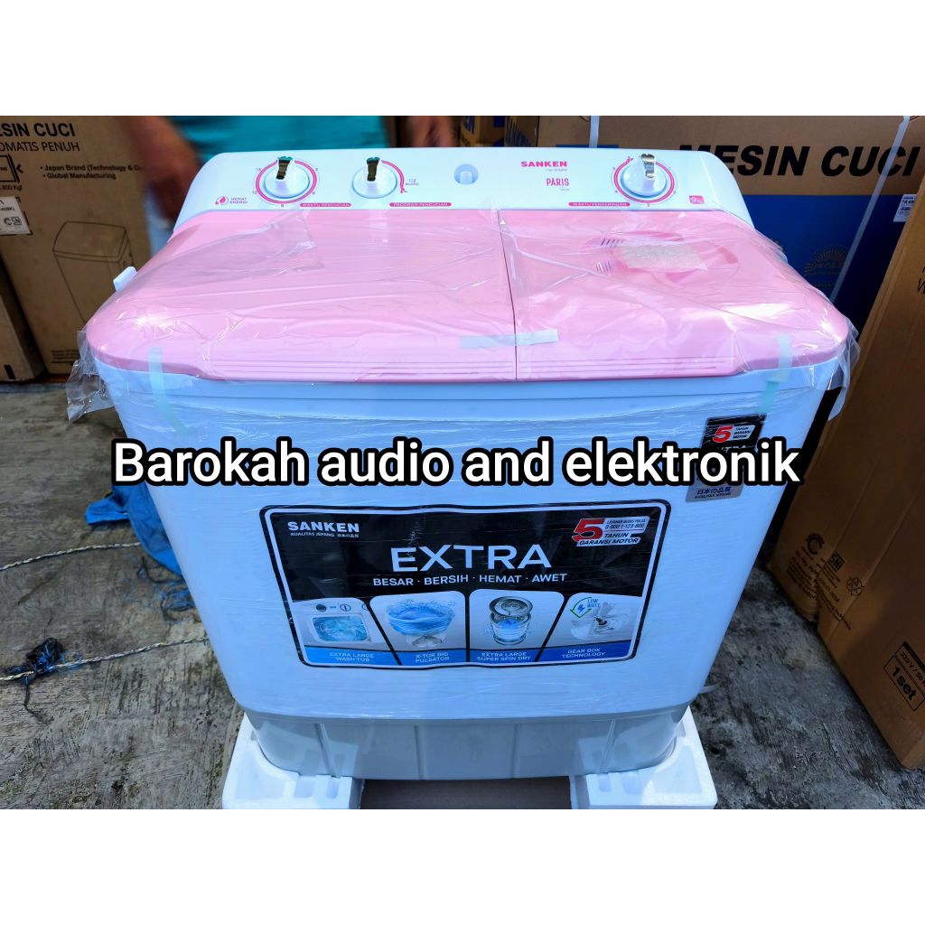 mesin cuci Sanken 9 kg 2 tabung/ mesin cuci Sanken TW9110
