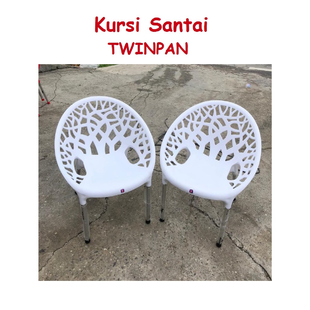 Kursi Santai / Kursi Teras / Kursi Cafe / Kursi Plastik TWIN PAN Kaki Besi KR5 / Kursi Walet