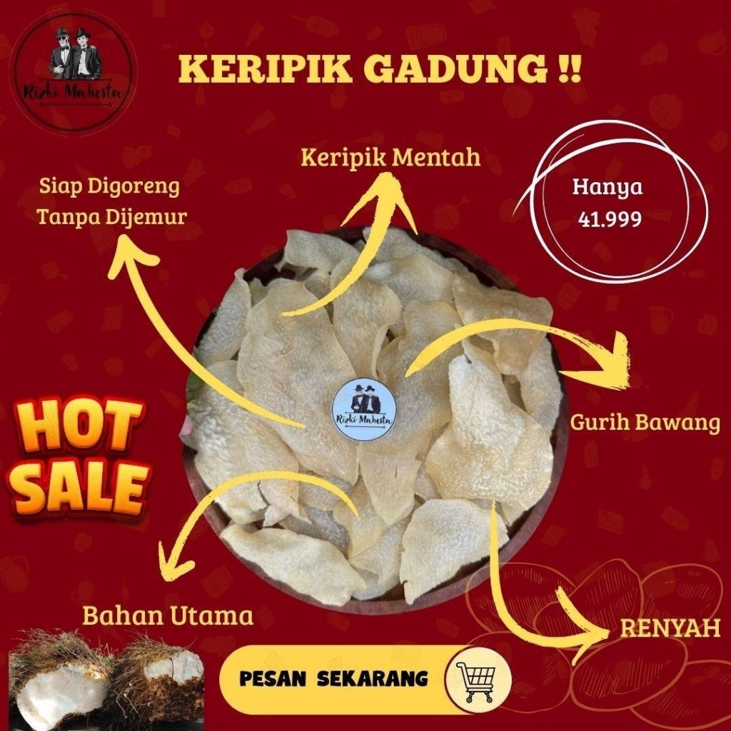 

1 KG KERIPIK GADUNG SPESIAL RASA BAWANG KETUMBAR