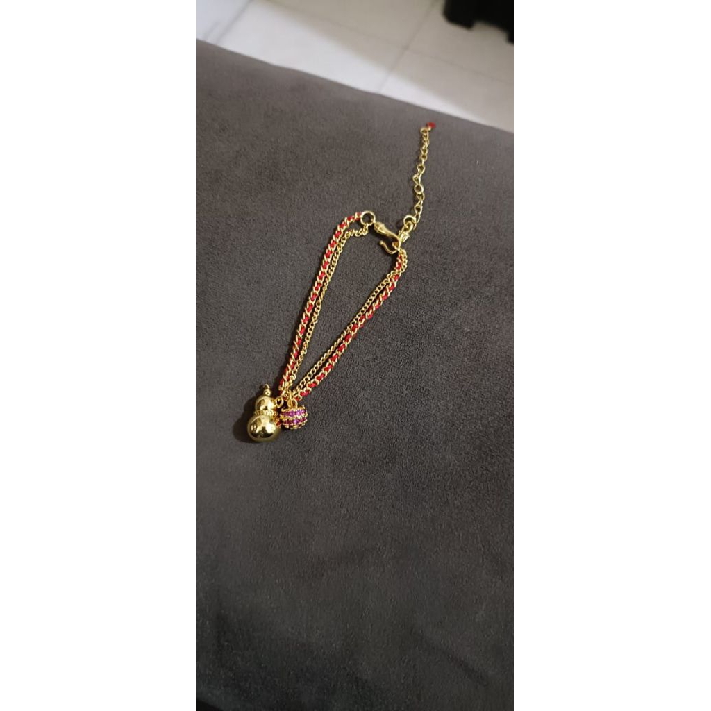 Gelang redline two layer bandul hulu