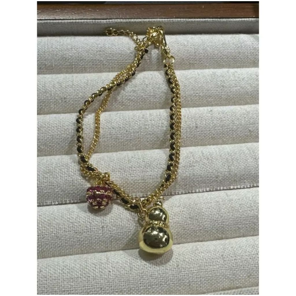 Gelang redline two layer bandul hulu