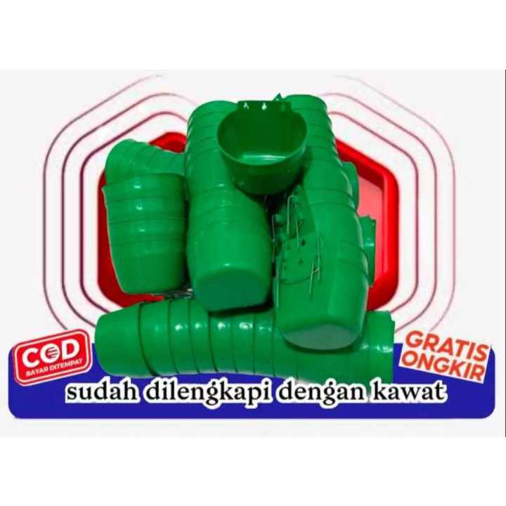 CEPUK wadah pakan ayam 5 pcs / cepuk pakan ayam kawat