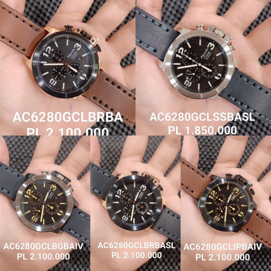 Jam Pria Strap Kulit Ac 6280 Mc || Alexandre christie 6280 Leather || ac6280