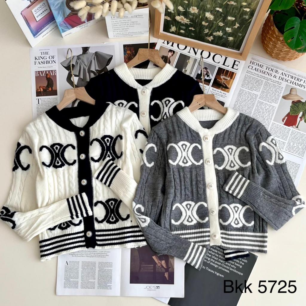 BKK 5725 /GROSIR ATASAN  BLOUSE RAJUT IMPORT , PGMTA, ISI 3 PCS BY SUGAR