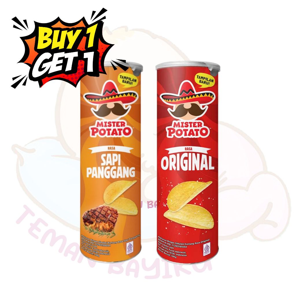 

[BUY 1 GET 1] Mister Potato Bogof 106gr Sapi Panggang x Original Kripik Kentang Crips Keripik
