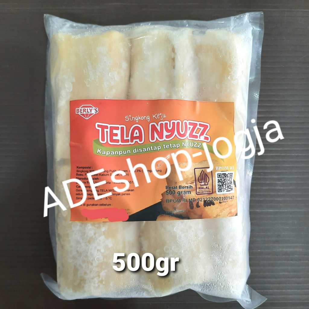 

tela nyuzz singkong keju berly's food 500 gr frozen beku