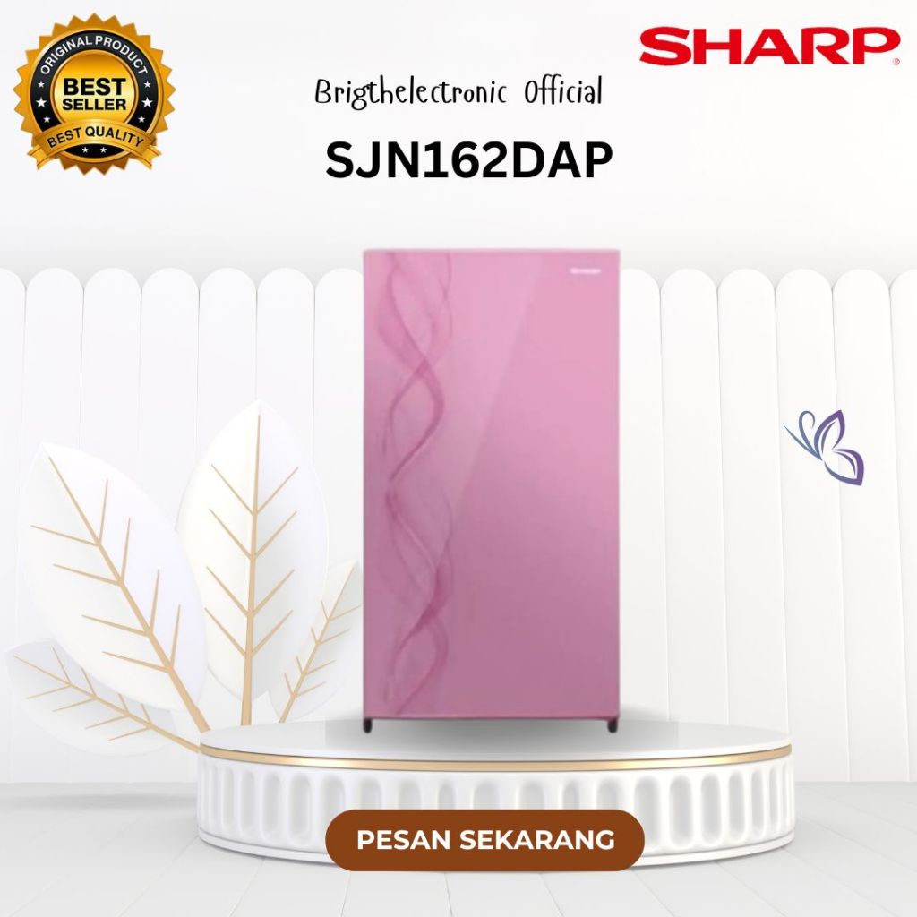 SHARP KULKAS 1 PINTU 133 LITER SJN162DAP/SHARP LEMARI ES 1 PINTU SJN 162DAP/SJN-162DAP/SJN 162 DAP