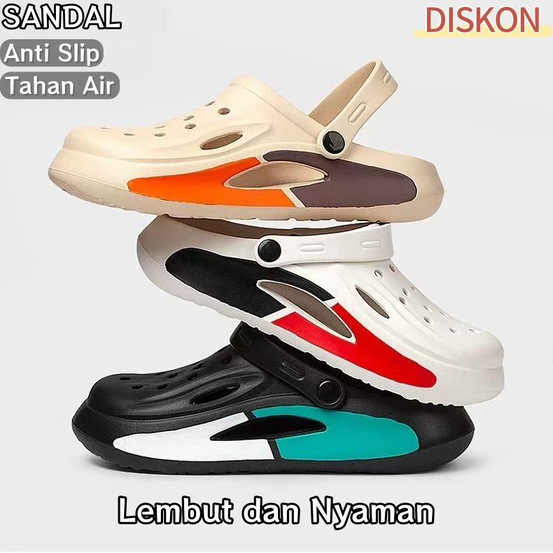 SANDAL Sepatu Sandal Outdoor TALI KARET Adjustable Nyaman Sol Anti Slip Platform TEBAL Unisex 36-44,