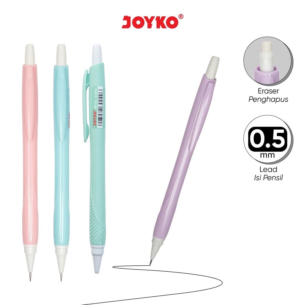 

JOYKO Pensil Mekanik Joyko MP-52 0.5mm Mechanical Pencil With Eraser