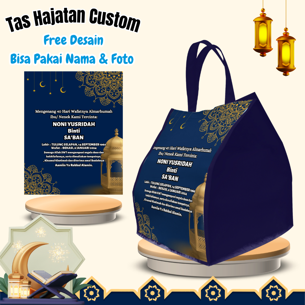 

30 Tas Hajatan Mewah Elegan Mengenang Wafat 40 100 1000 Hari Kotak Nasi Goodiebag
