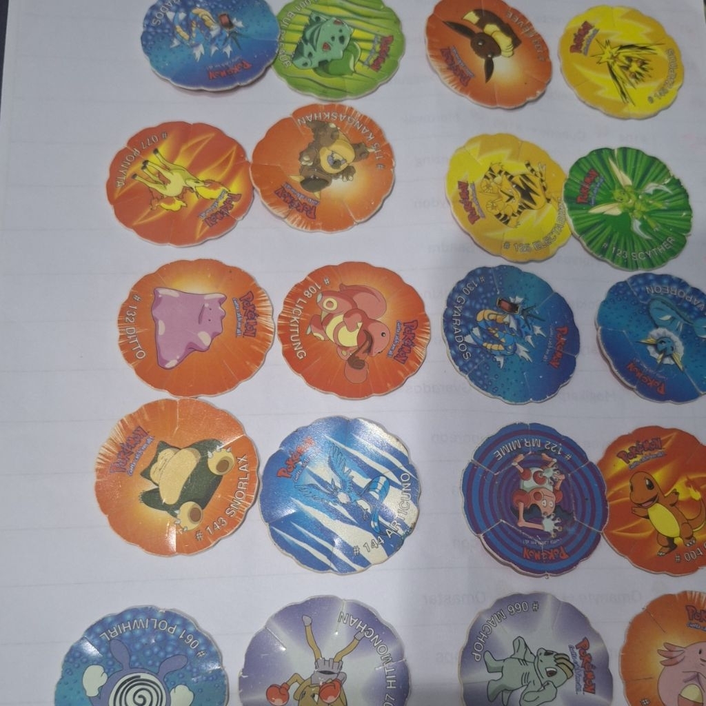 Tazos pokemon jadul (smash & pentazo)
