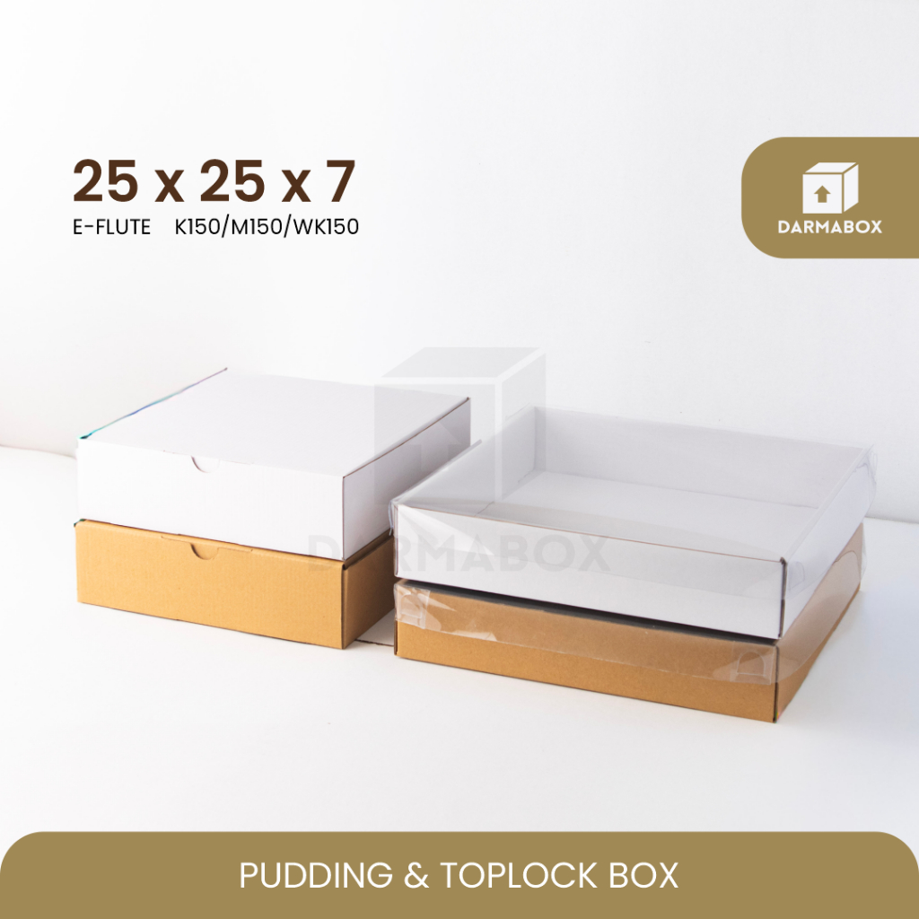 

Box 25x25x7 Box Baju / Box Jaket / Box Mika / Kemasan Pudding / Cake / Kotak Nasi / Hampers / Kardus / Box