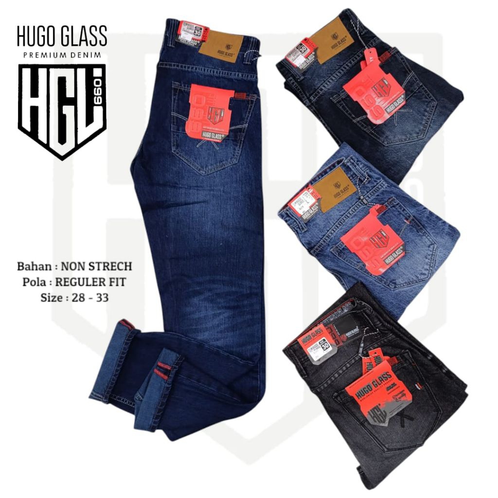 celana Hugo glass slimfit original terbaru,celana jeans original