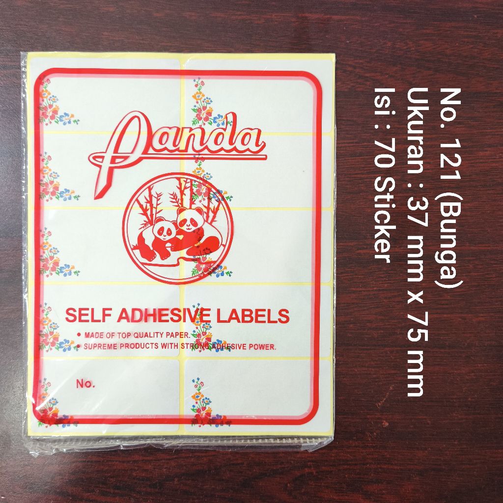 

Label 121 Bunga Sticker Undangan 38 x 76 MM